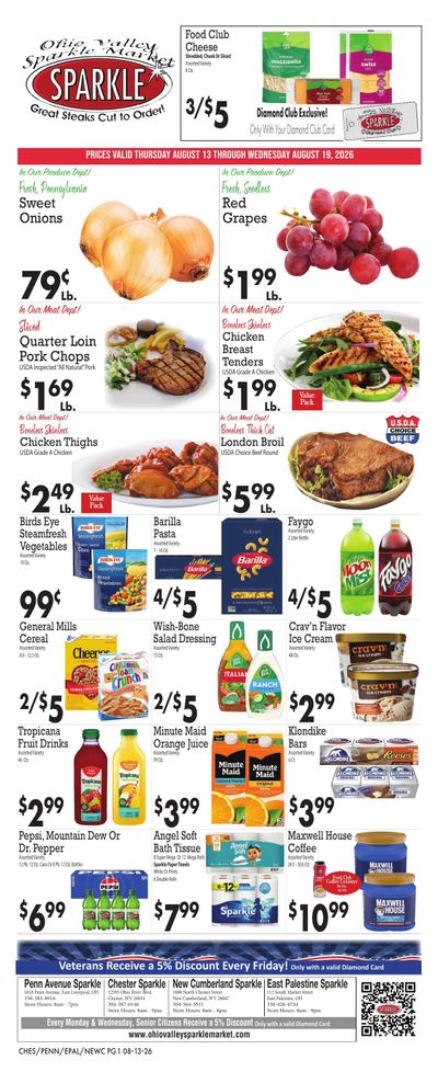 Sparkle Market (Ohio, West Virginia) Weekly Ad August 13 - 19, 2026