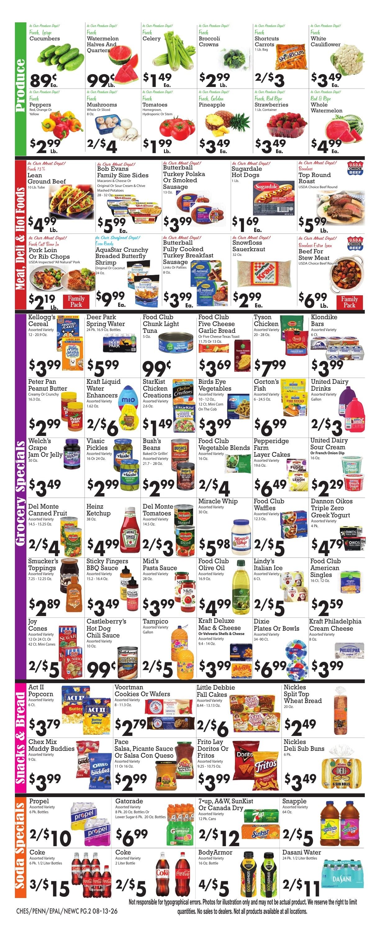 Sparkle Market (Ohio, West Virginia) Weekly Ad August 13 - 19, 2026