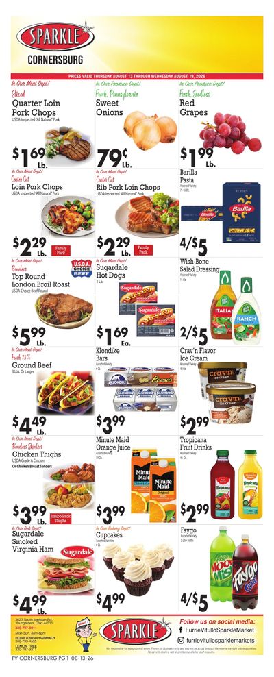 Sparkle Market (Youngstown, OH) Weekly Ad August 13 - 19, 2026