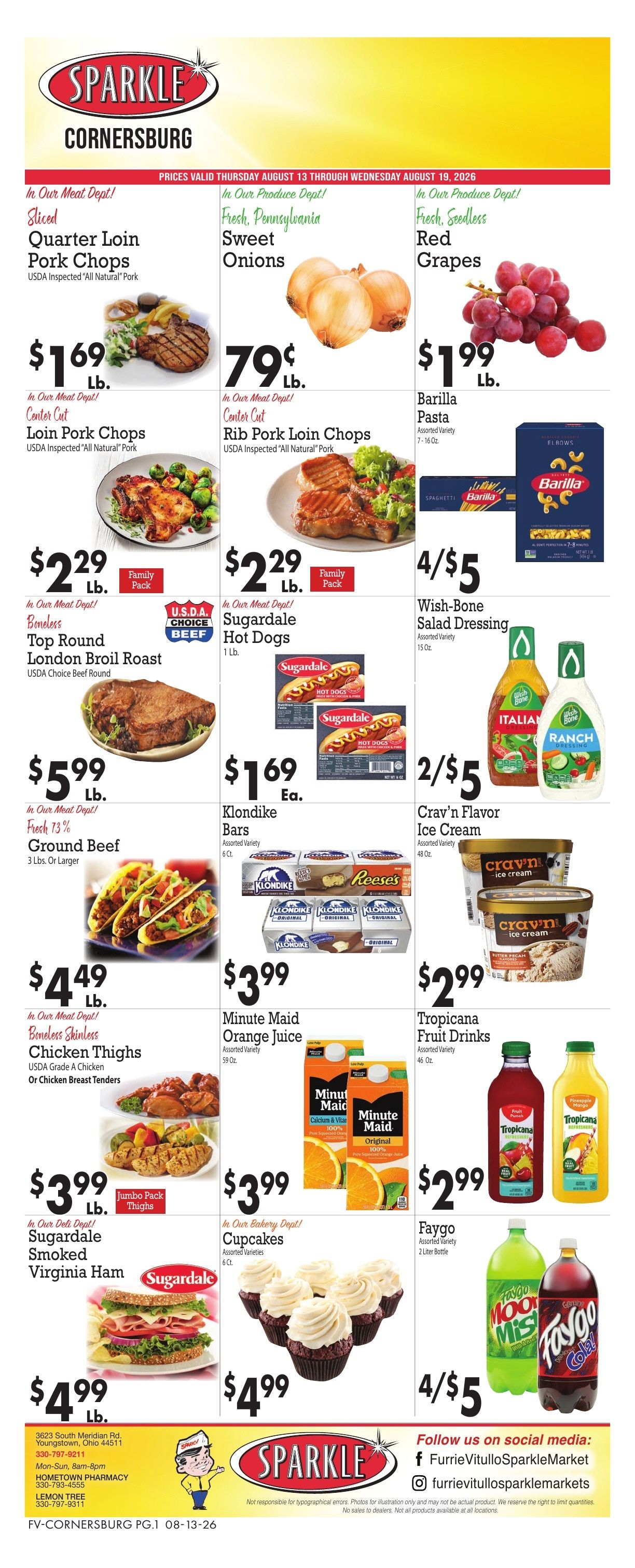 Sparkle Market (Youngstown, OH) Weekly Ad August 13 - 19, 2026