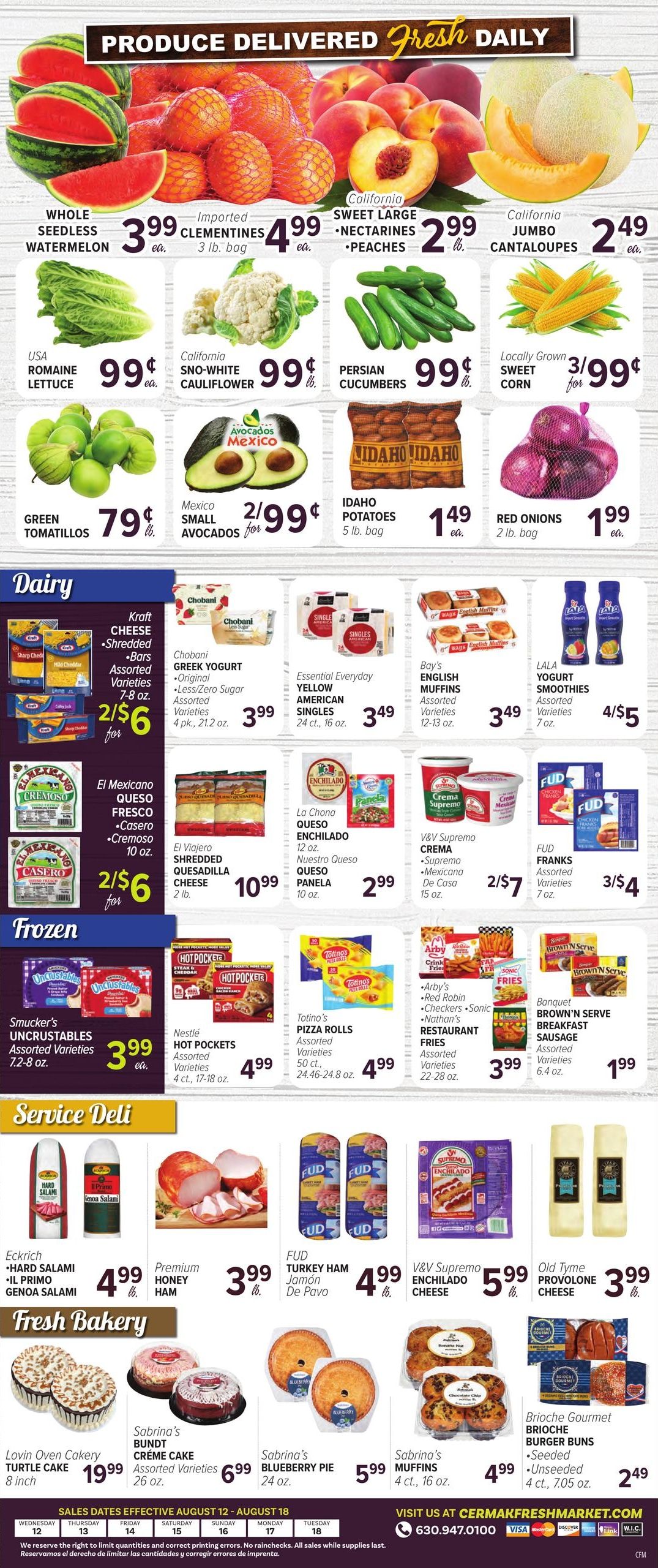 Cermak Fresh Market (Naperville–Aurora Area, IL) Weekly Ad August 12 - 18, 2026
