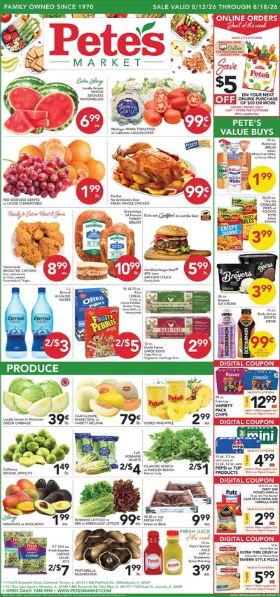 Pete's Fresh Market (Aurora–Eola Area, IL) Weekly Ad August 12 - 18, 2026