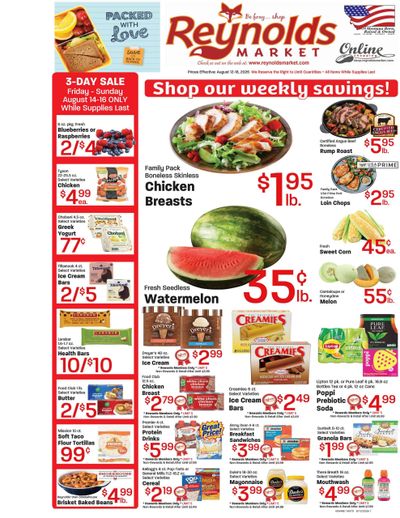 Reynold's Market (Baker Area, MT) Weekly Ad August 12 - 18, 2026