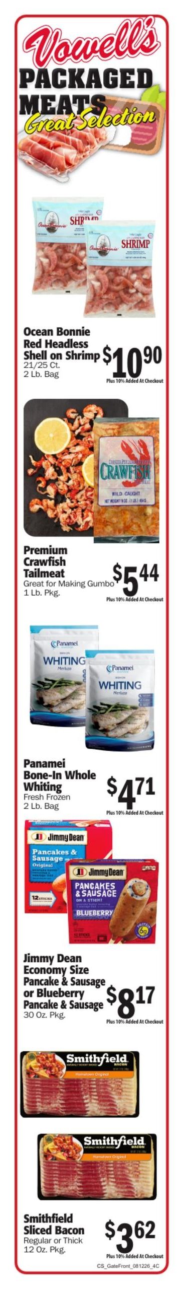 Vowell's CashSaver Weekly Ad August 12 - 18, 2026