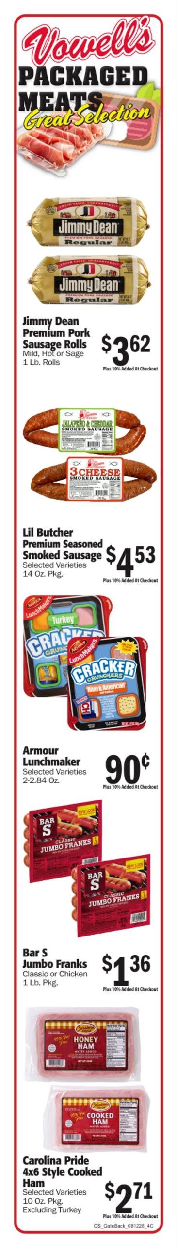 Vowell's CashSaver Weekly Ad August 12 - 18, 2026