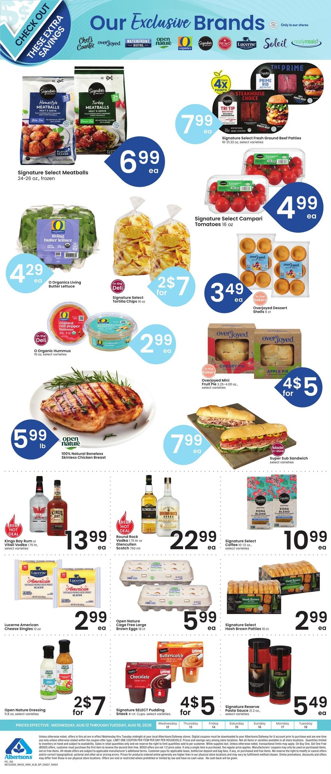 Albertsons (Rock Springs–Green River Area, WY) Bonus Online Savings Weekly Ad August 12 - 18, 2026