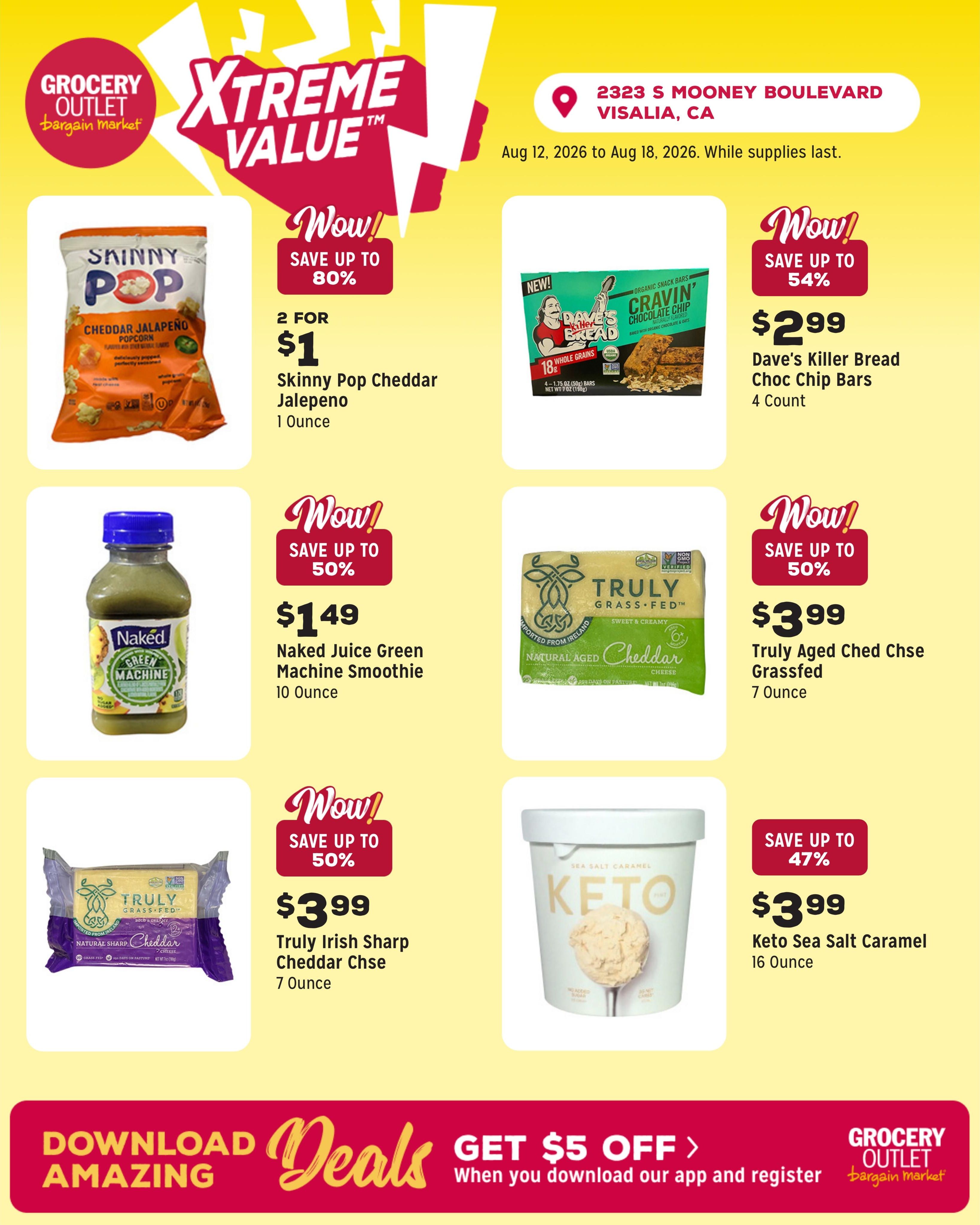 Grocery Outlet (Visalia Area, CA) Weekly Ad August 12 - 18, 2026