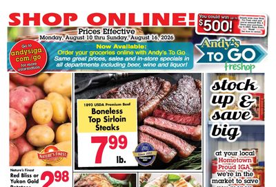 Andy's IGA Foodliner Weekly Ad August 10 - 16, 2026
