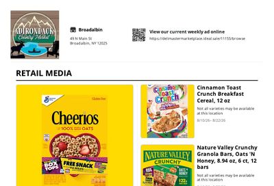 Adirondak Country Market Weekly Ad August 10 - 22, 2026