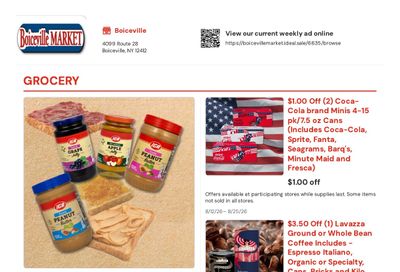 Boiceville Market IGA Weekly Ad August 12 - 25, 2026