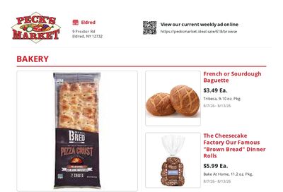 Peck's Market (Eldred, NY) Weekly Ad August 7 - 13, 2026