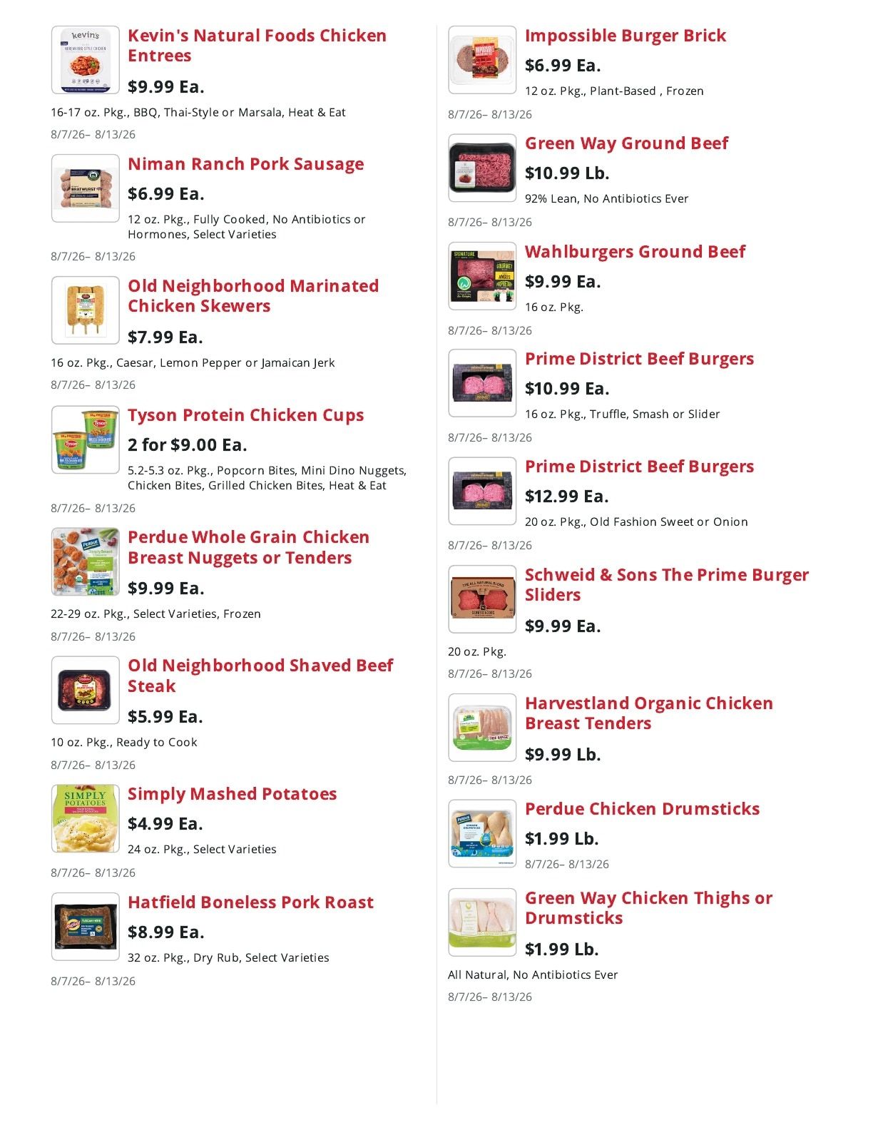Peck's Market (Eldred, NY) Weekly Ad August 7 - 13, 2026