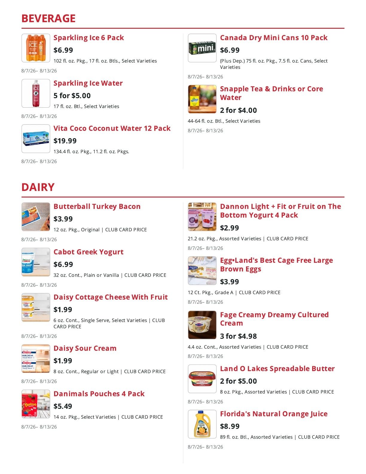 Peck's Market (Eldred, NY) Weekly Ad August 7 - 13, 2026