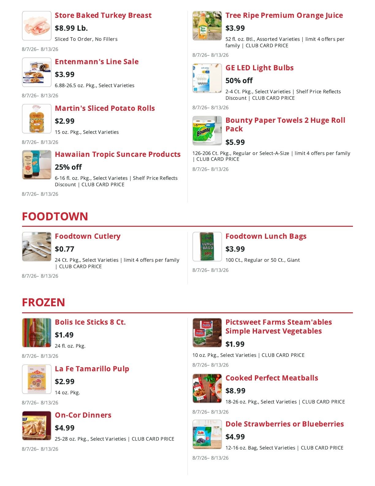 Peck's Market (Eldred, NY) Weekly Ad August 7 - 13, 2026