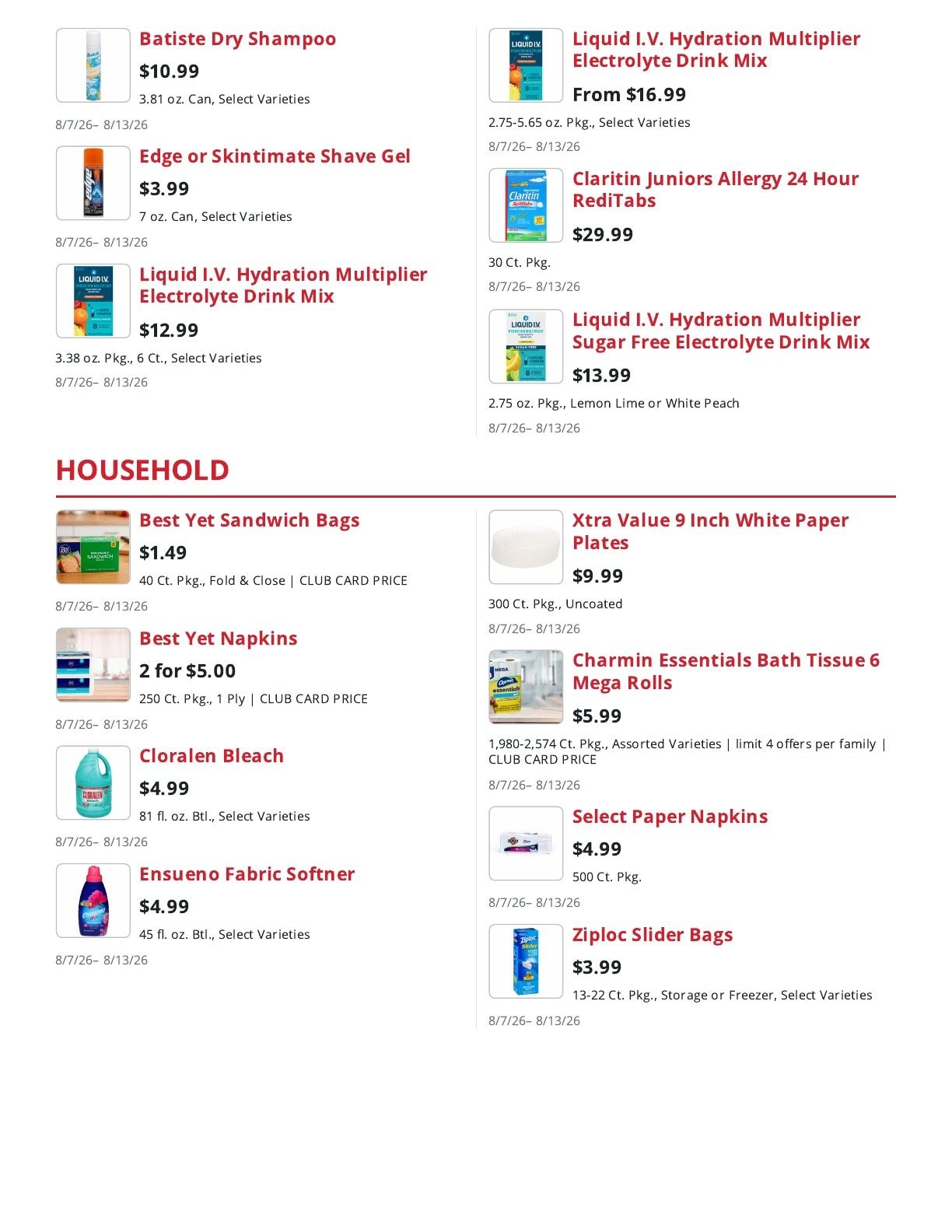 Peck's Market (Eldred, NY) Weekly Ad August 7 - 13, 2026