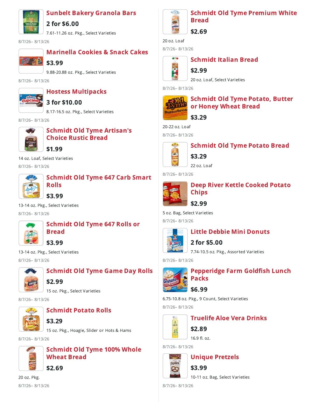 Peck's Market (Livingston Manor, NY) Weekly Ad August 7 - 13, 2026