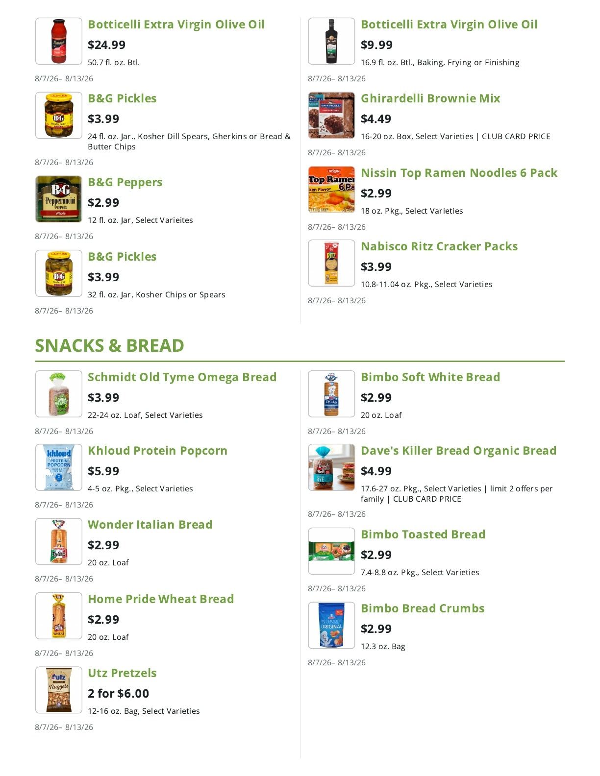 Greenway Markets (Ridgewood, NJ) Weekly Ad August 7 - 13, 2026