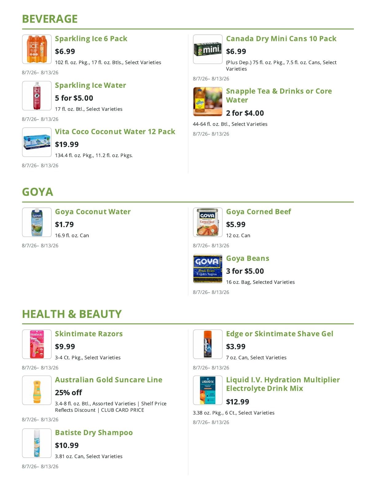 Greenway Markets (Ridgewood, NJ) Weekly Ad August 7 - 13, 2026