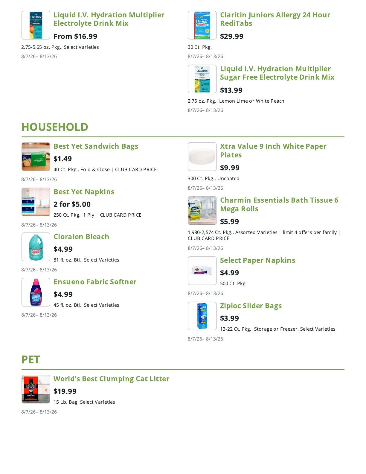Greenway Markets (Ridgewood, NJ) Weekly Ad August 7 - 13, 2026