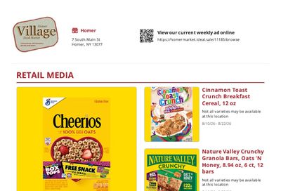 Homer Village Food Market Weekly Ad August 10 - 22, 2026
