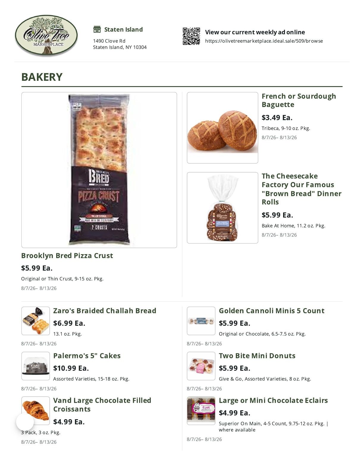 Olive Tree Marketplace Weekly Ad August 7 - 13, 2026