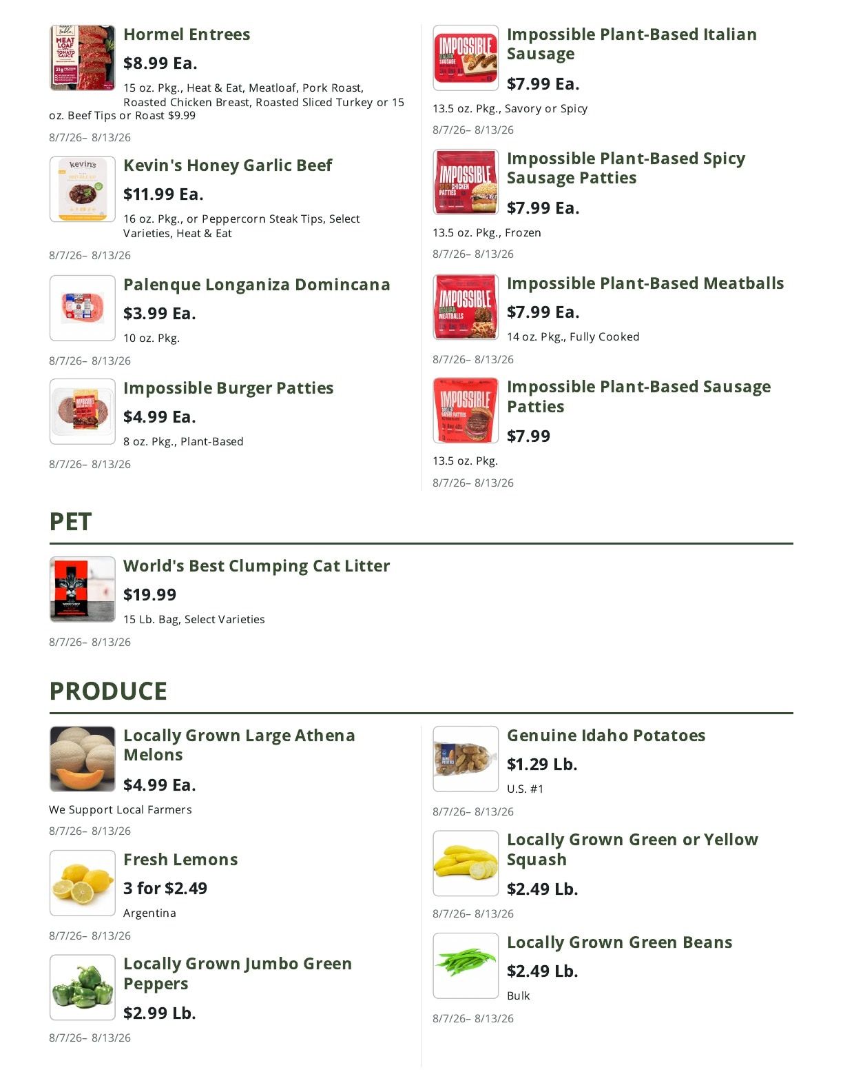 Olive Tree Marketplace Weekly Ad August 7 - 13, 2026