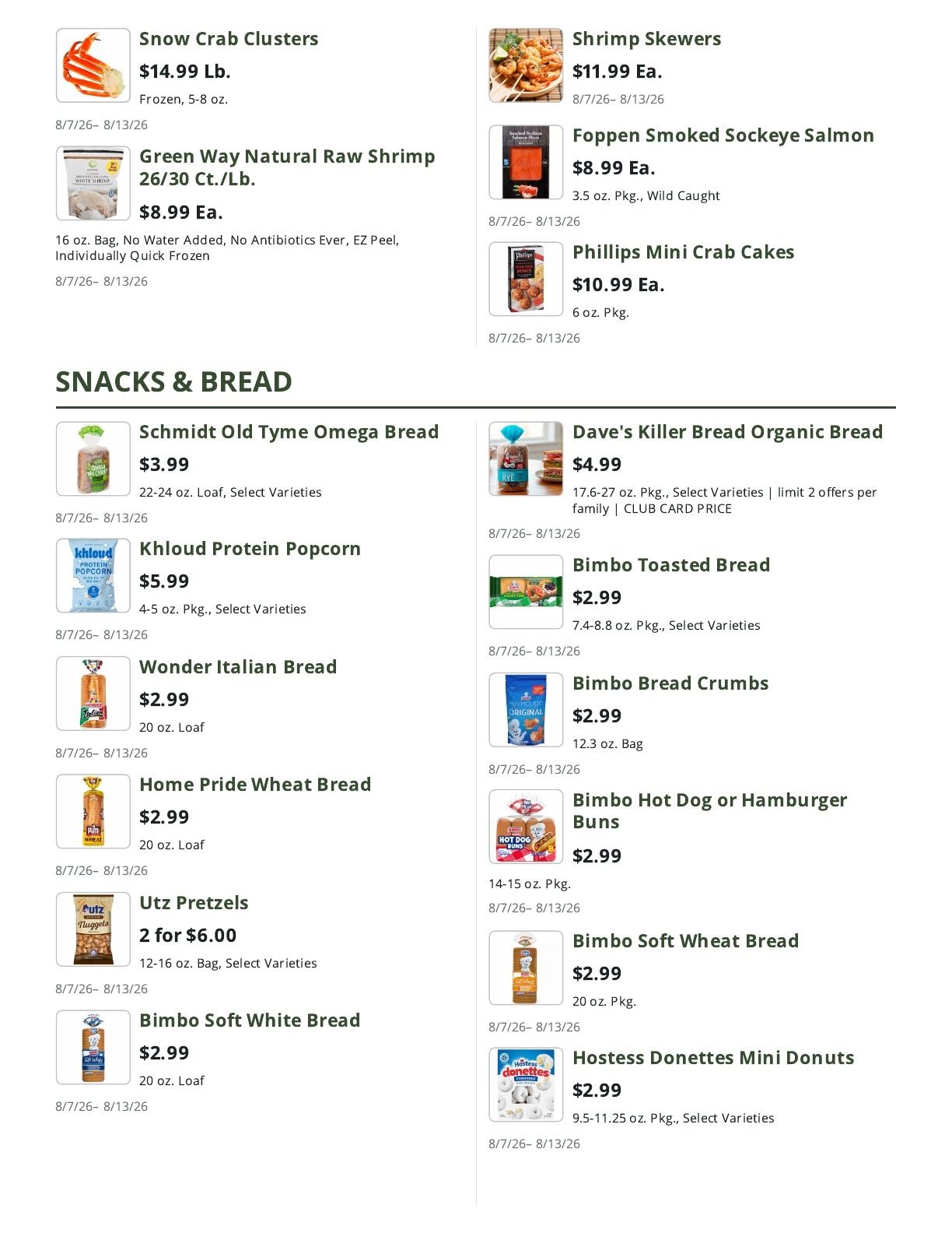 Olive Tree Marketplace Weekly Ad August 7 - 13, 2026