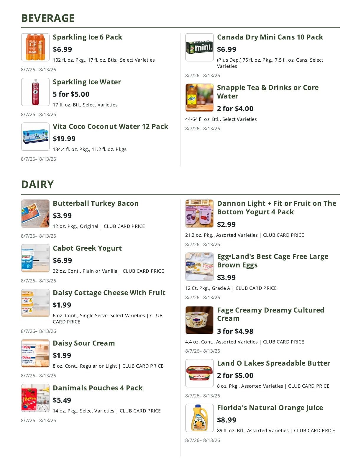 Olive Tree Marketplace Weekly Ad August 7 - 13, 2026