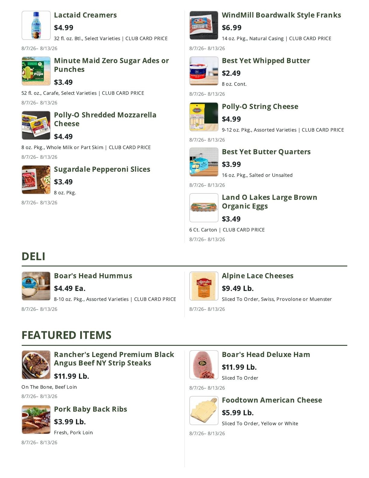 Olive Tree Marketplace Weekly Ad August 7 - 13, 2026