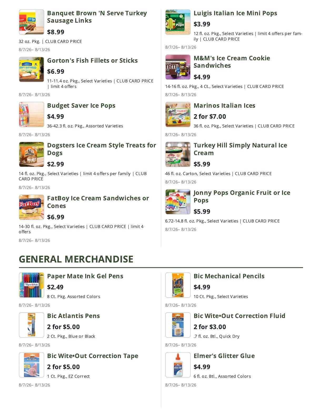 Olive Tree Marketplace Weekly Ad August 7 - 13, 2026