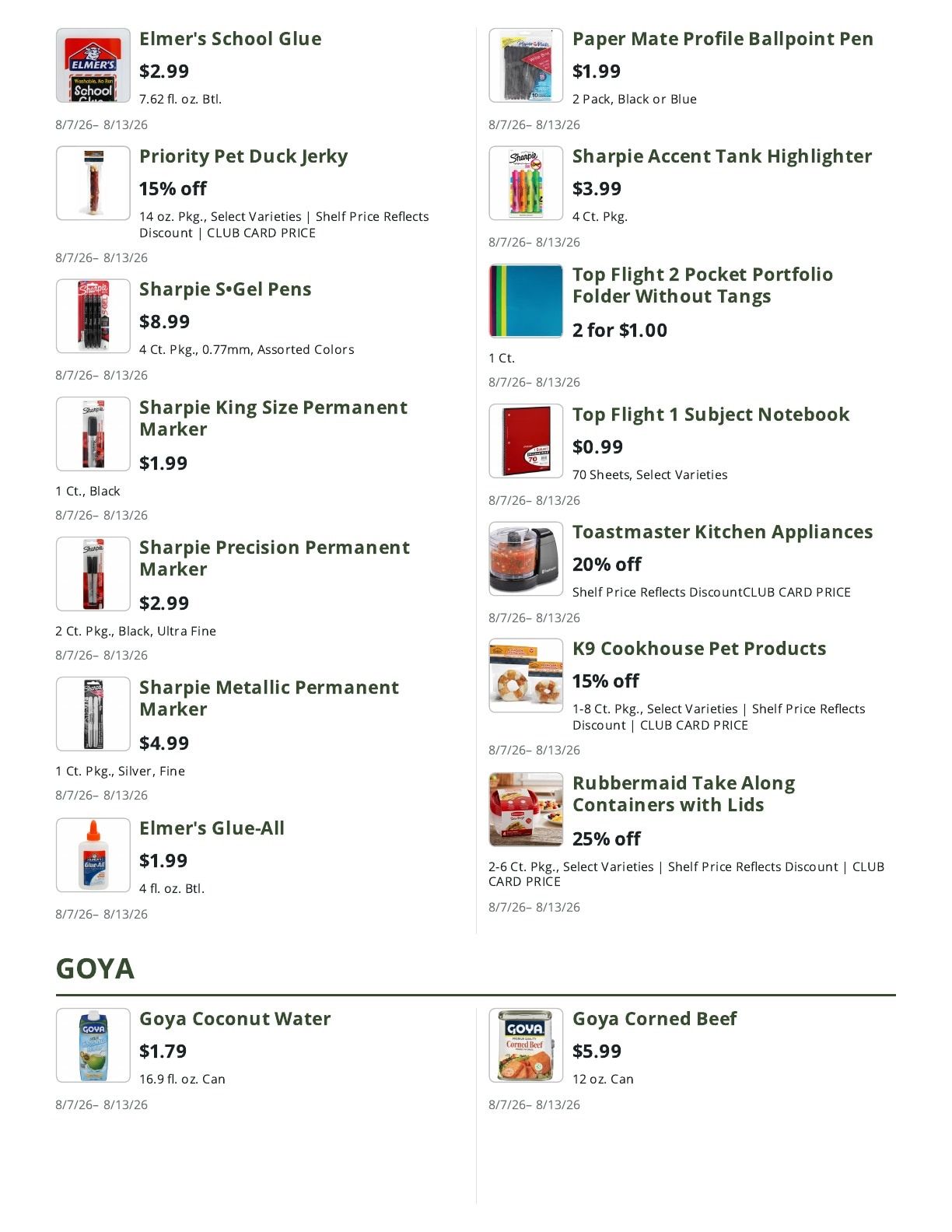 Olive Tree Marketplace Weekly Ad August 7 - 13, 2026