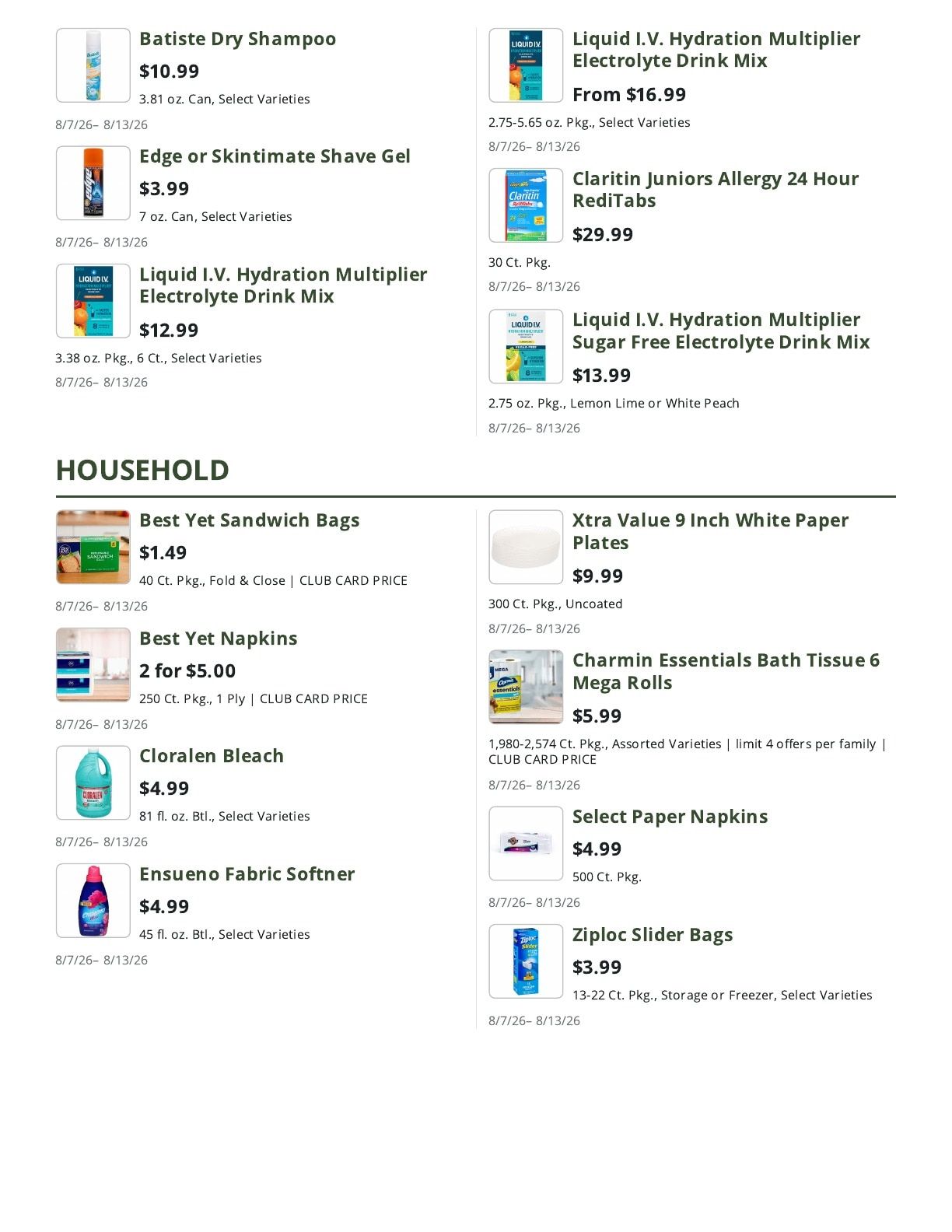 Olive Tree Marketplace Weekly Ad August 7 - 13, 2026