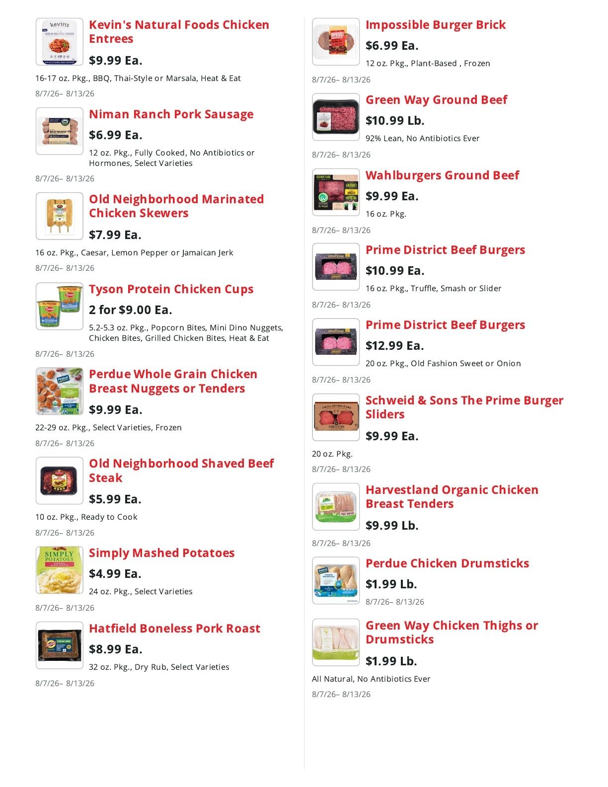 Pathmark Weekly Ad August 7 - 13, 2026
