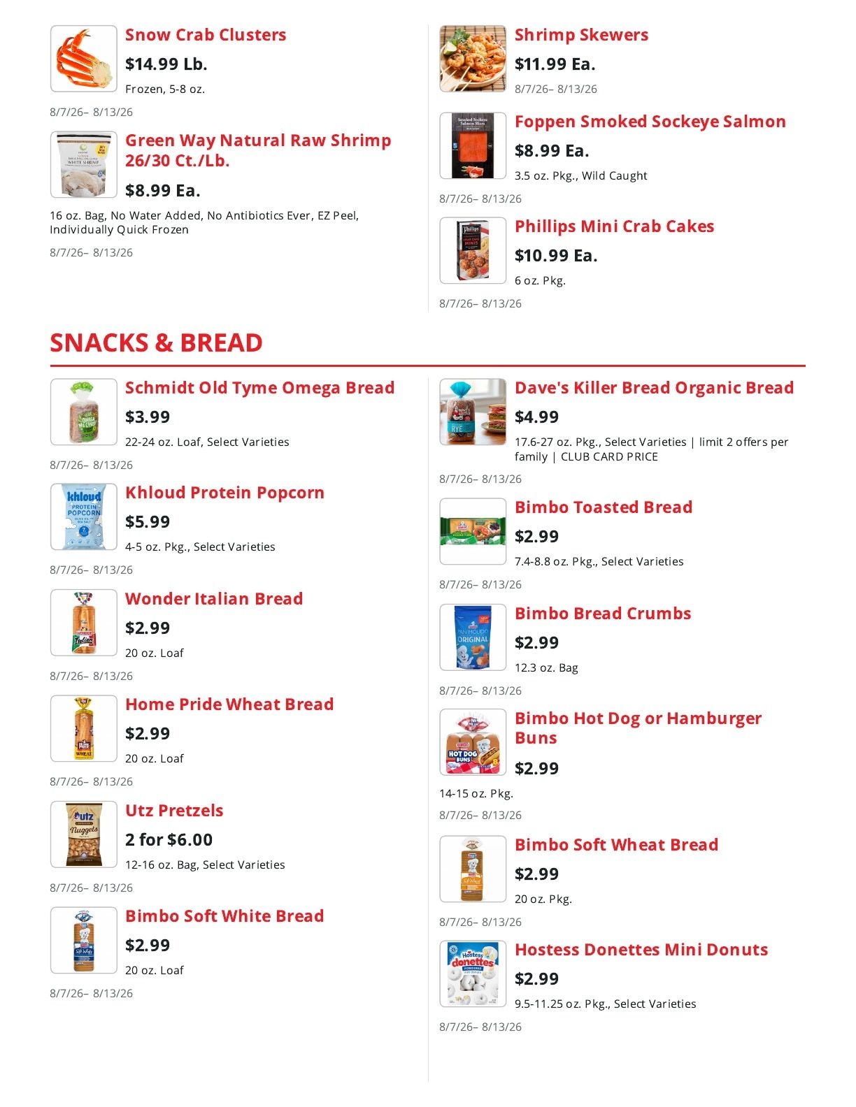 Pathmark Weekly Ad August 7 - 13, 2026