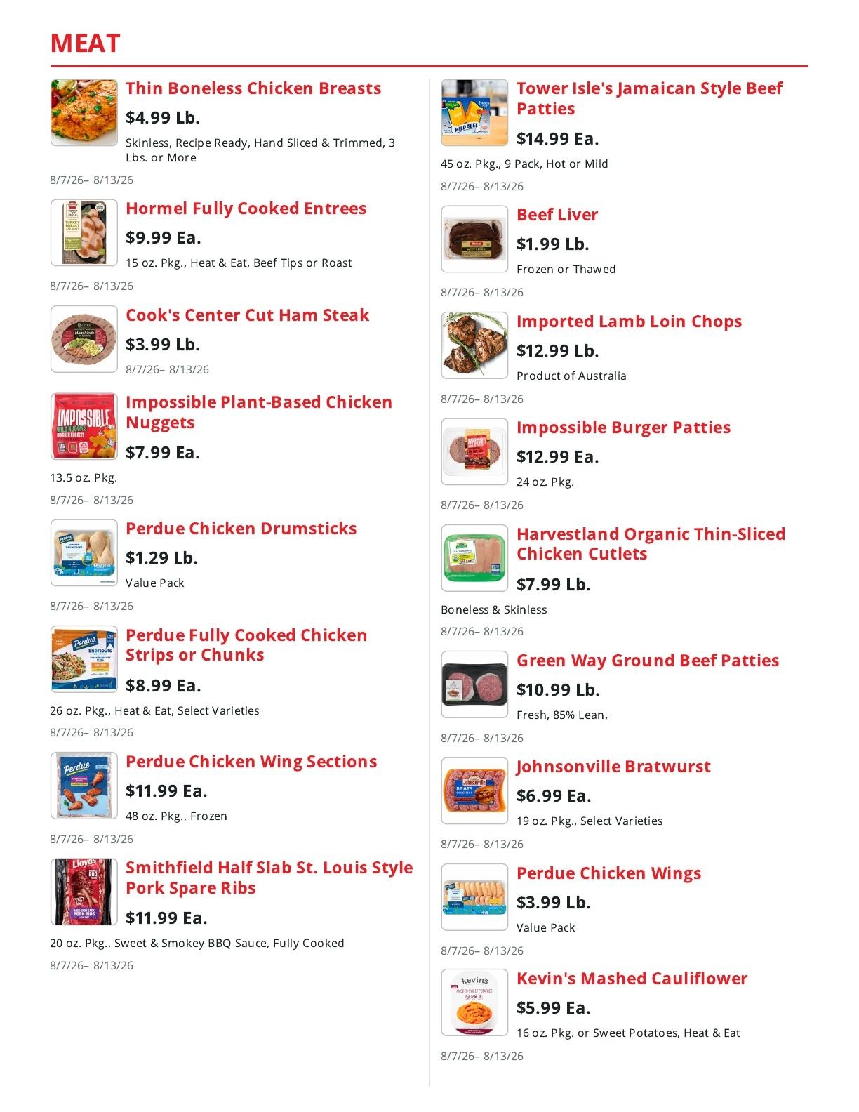 Pathmark Weekly Ad August 7 - 13, 2026
