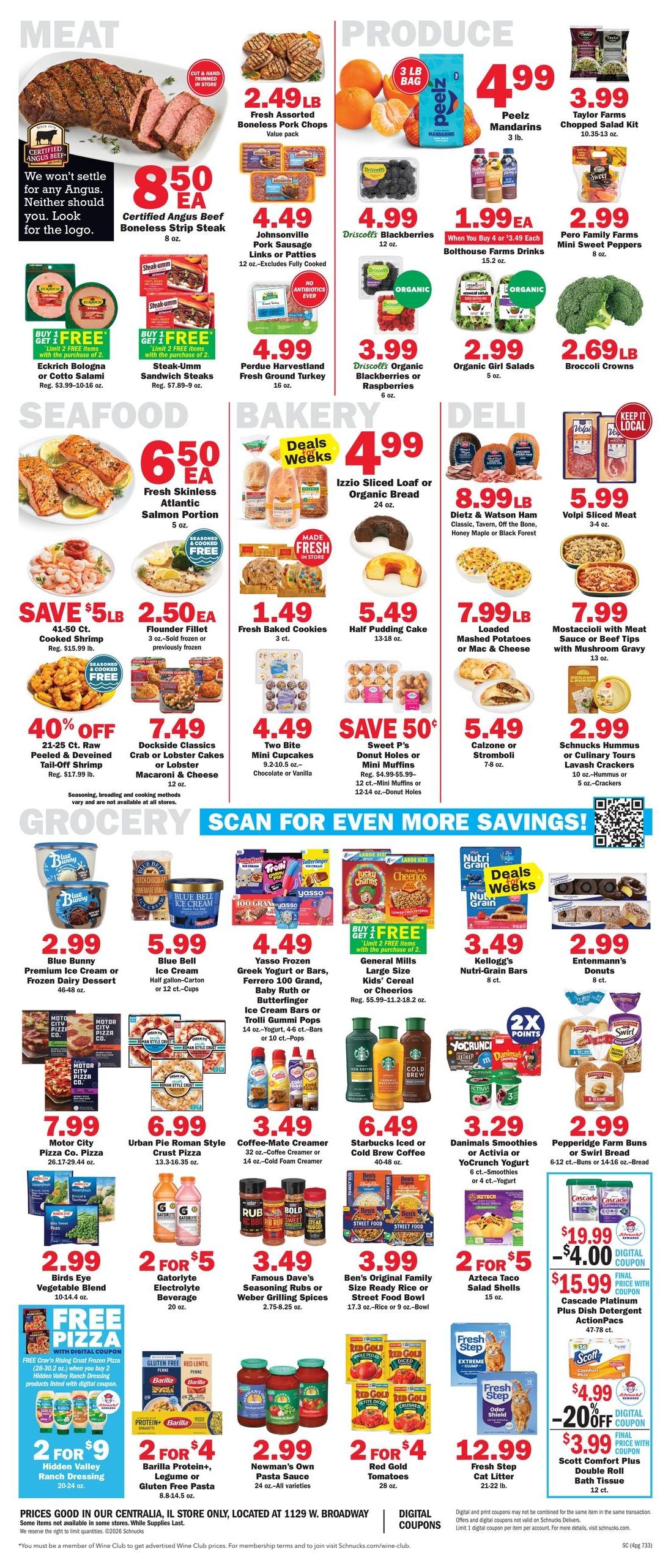 Schnucks (Centralia–Irvington Area, IL) Weekly Print Weekly Ad August 19 - 25, 2026