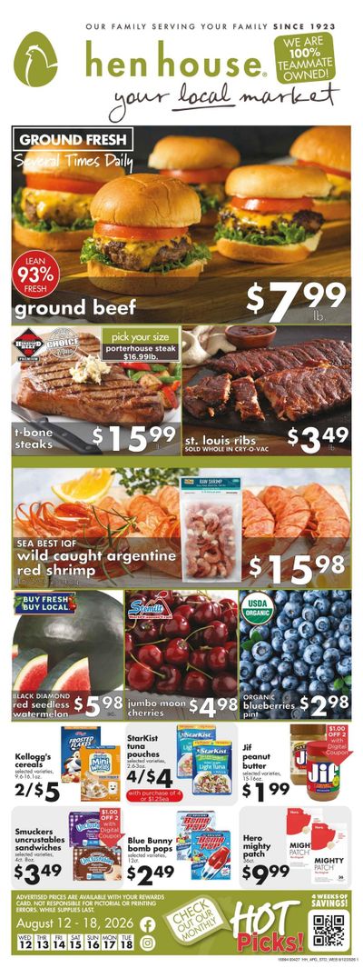 Hen House Weekly Ad August 12 - 18, 2026