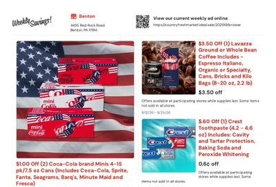 Country Fresh Market Weekly Ad August 12 - 25, 2026