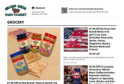 Hilltop Acres Farm Market Weekly Ad August 12 - 25, 2026
