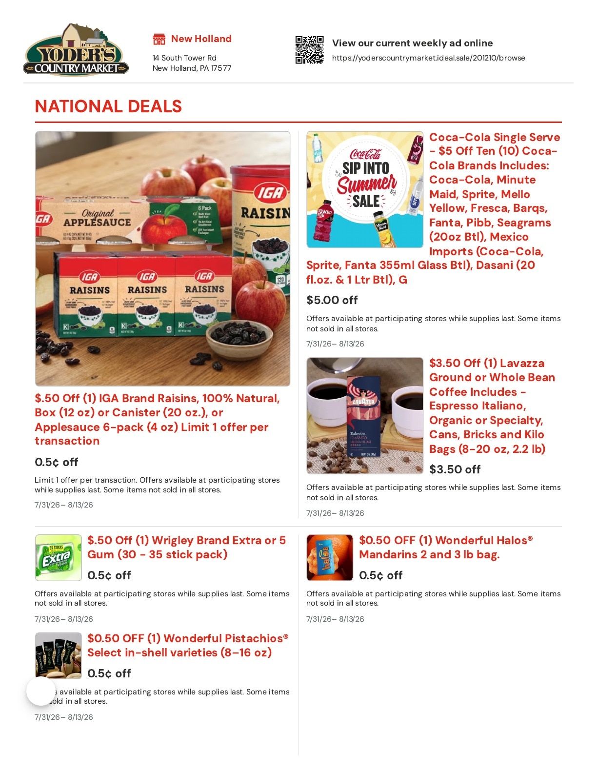 Yoder's Country Market Weekly Ad July 31 - August 13, 2026