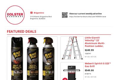 Bolster Hardware (Brigantine, NJ) Weekly Ad August 1 - 31, 2026
