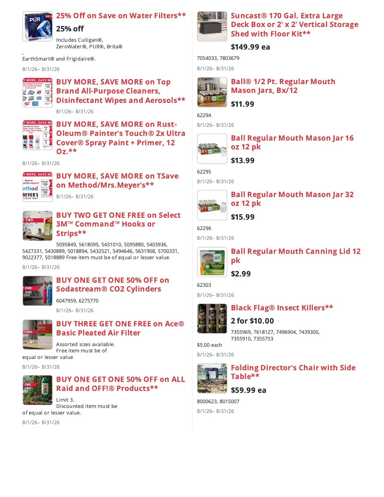 Bolster Hardware (Brigantine, NJ) Weekly Ad August 1 - 31, 2026