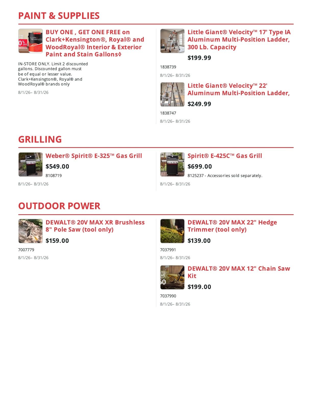 Bolster Hardware (Egg Harbor Township, NJ) Weekly Ad August 1 - 31, 2026