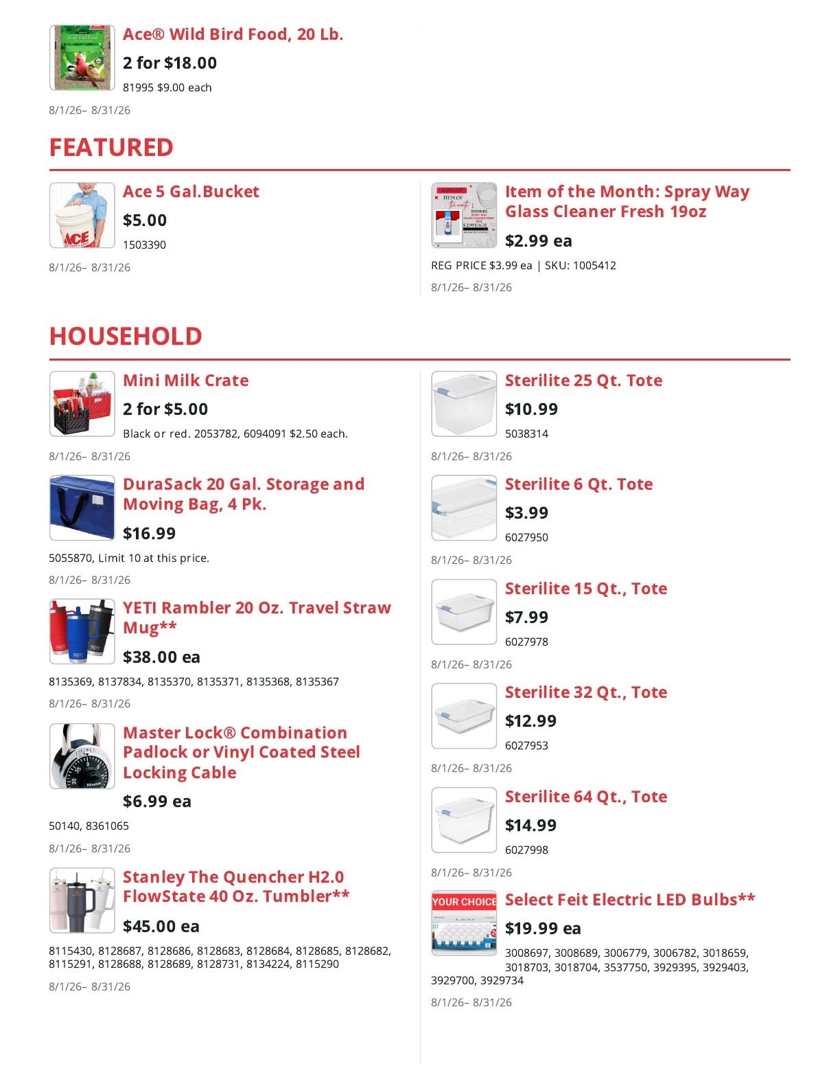Bolster Hardware (Eureka Springs, AR) Weekly Ad August 1 - 31, 2026