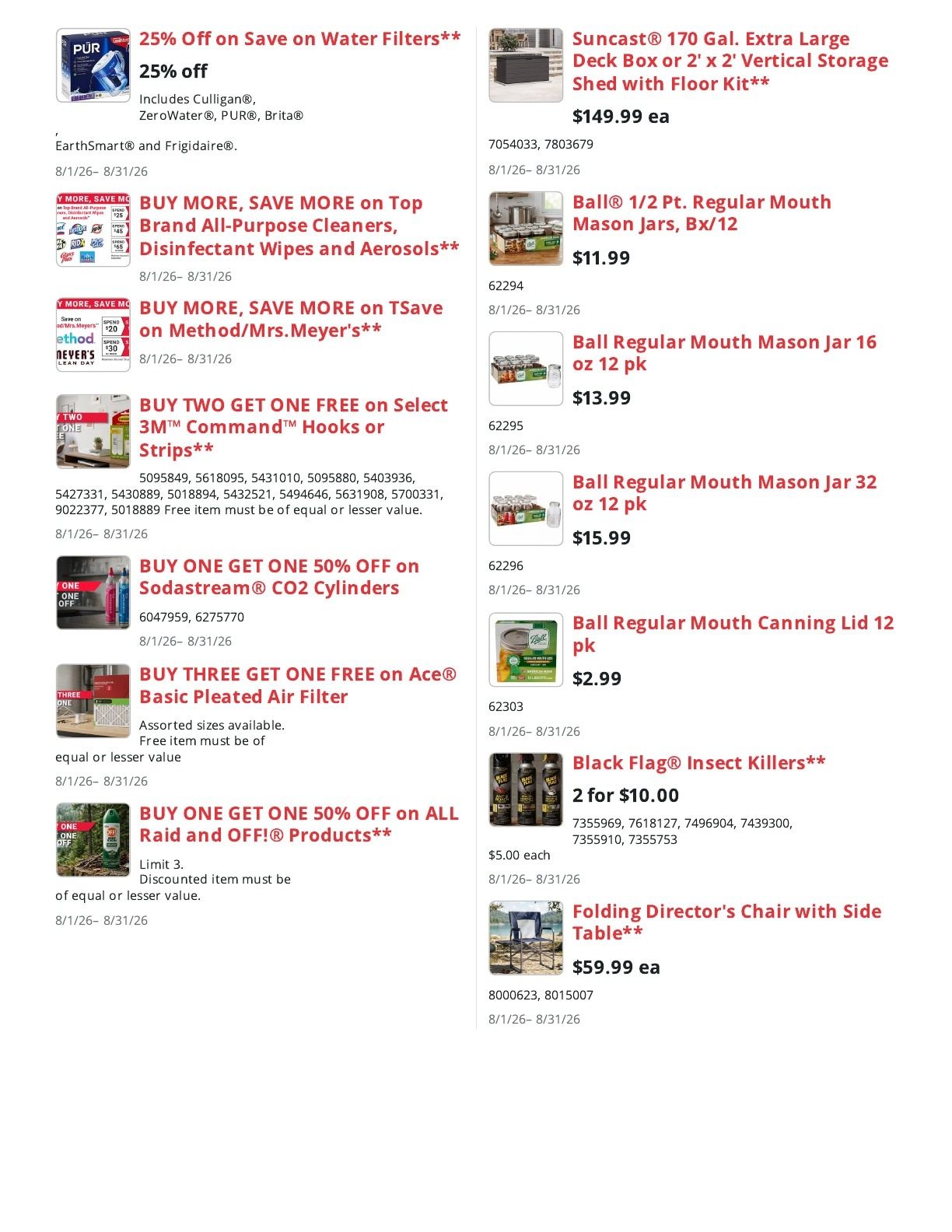 Bolster Hardware (Eureka Springs, AR) Weekly Ad August 1 - 31, 2026