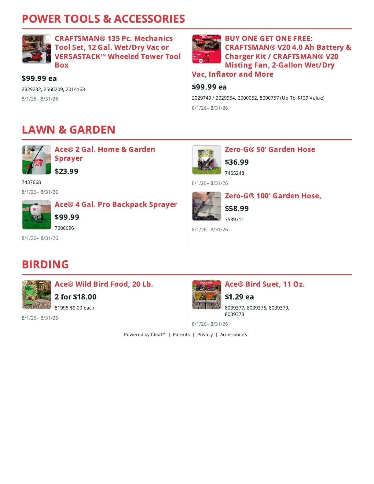 Bolster Hardware (Eureka Springs, AR) Weekly Ad August 1 - 31, 2026