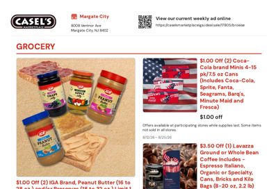 Casel's Marketplace IGA Weekly Ad August 12 - 25, 2026