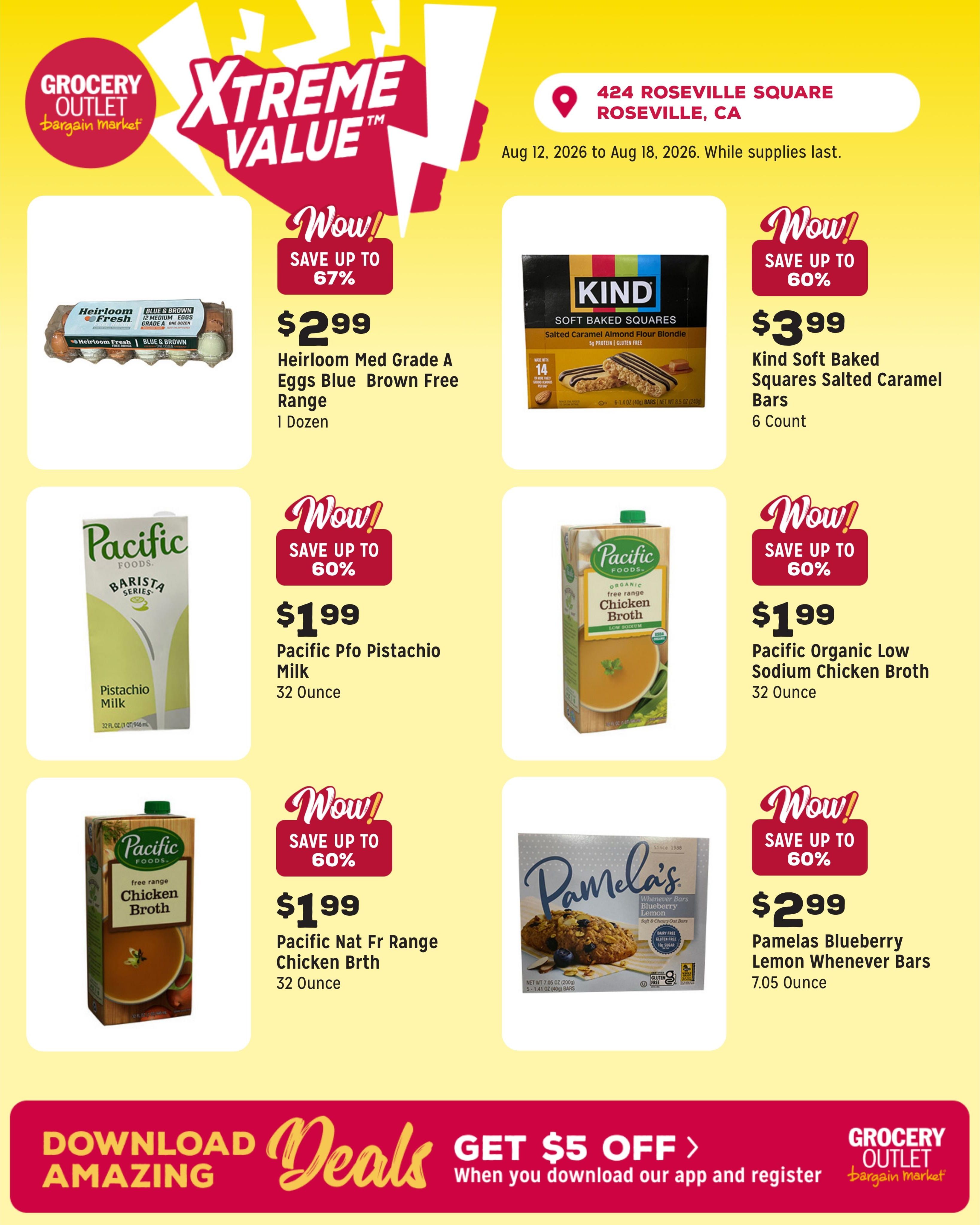 Grocery Outlet (Roseville Area, CA) Weekly Ad August 12 - 18, 2026