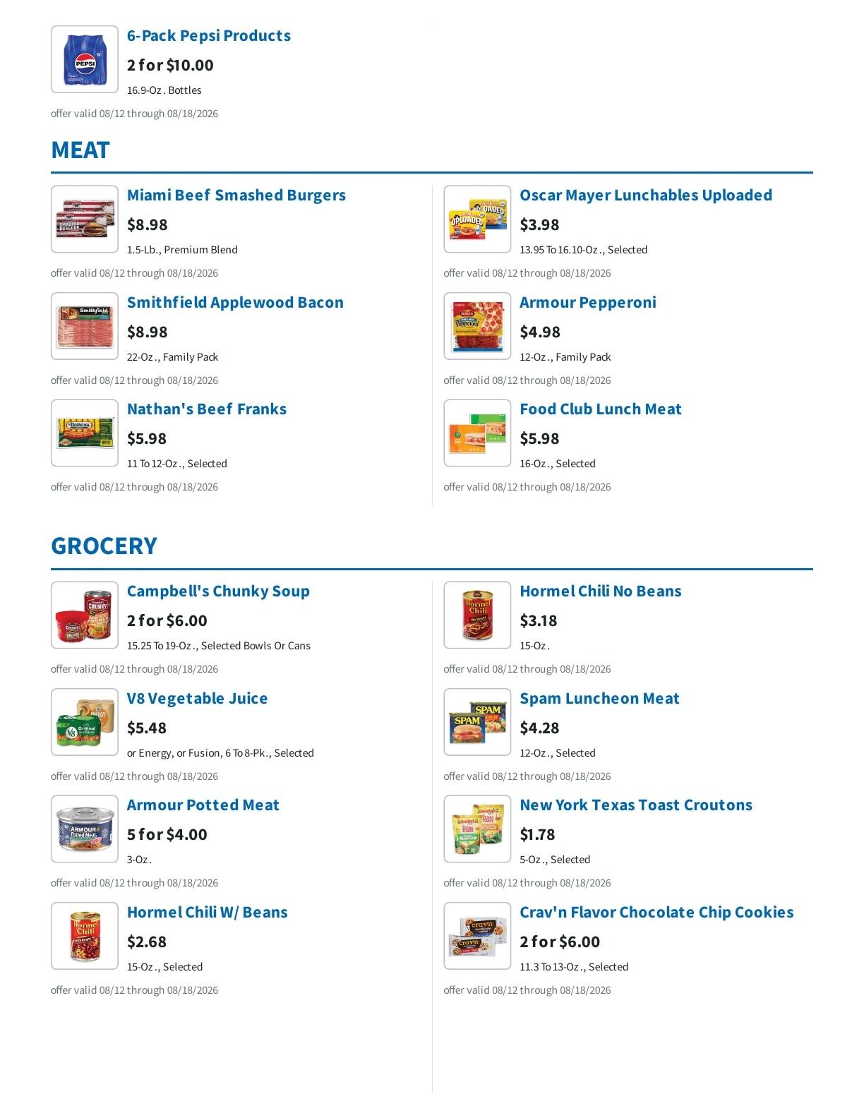 Casselman Market Weekly Ad August 12 - 18, 2026