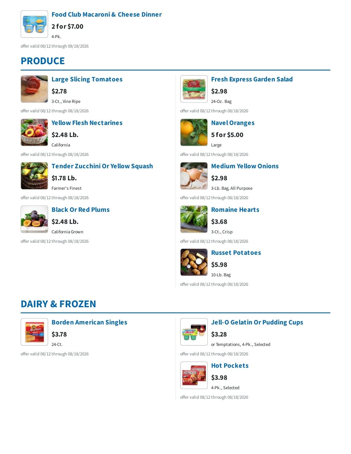 Casselman Market Weekly Ad August 12 - 18, 2026